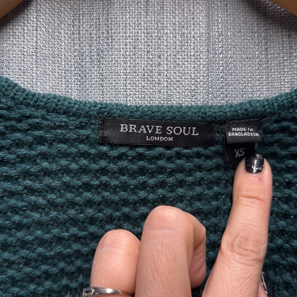 Brave soul Women's Teal Open-Front knit Sweater size XS - Picture 5 of 9